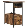 Image de vidaXL Cabinet de Chevet Chêne fumé 60 x 30 x 61 cm Bois d'ingénierie, Rangement Chic pour la Chambre, Petite Table de Nuit, Meuble de Chevet en Bois, Design Compact et Pratique