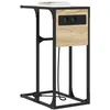 Image de vidaXL Cabinet de Chevet Chêne Sonoma 41,5 x 26 x 60,5 cm, Table de Nuit Rustique, Cabinet de Chevet Compact avec Rangement, Station de Charge et Organisateur