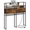 Image de vidaXL Tête de lit de Rangement Chêne fumé 75 cm Bois d'ingénierie, Une tête de lit avec Rangement, Meuble Moderne, organise Tout, lit Gain de Place avec Pieds Ajustables.
