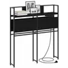 Image de vidaXL Tête de lit de Rangement Chêne Noir 80 cm Bois d'ingénierie, Une tête de lit avec Rangement, Meuble Moderne, organise Tout, lit Gain de Place avec Pieds Ajustables.