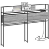 Image de vidaXL Tête de lit de Rangement Sonoma Gris 120 cm Bois d'ingénierie, Une tête de lit avec Rangement, Meuble Moderne, organise Tout, lit Gain de Place avec Pieds Ajustables.