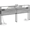 Image de vidaXL Tête de lit de Rangement Sonoma Gris 180 cm Bois d'ingénierie, Une tête de lit avec Rangement, Meuble Moderne, organise Tout, lit Gain de Place avec Pieds Ajustables.