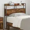 Image de vidaXL Tête de lit de rangement Chêne fumé 75 cm Bois d'ingénierie