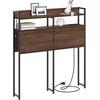 Image de vidaXL Tête de lit de rangement Chêne marron 75 cm Bois d'ingénierie, Mobilier de chambre moderne, têtes de lit stylées, tête de lit avec rangements pratiques, accessoires de lit LED pour une déco con