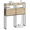 Image de vidaXL Tête de lit de rangement Chêne sonoma 80 cm Bois d'ingénierie, Mobilier de chambre moderne, têtes de lit stylées, tête de lit avec rangements pratiques, accessoires de lit LED pour une déco con