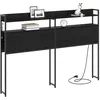 Image de vidaXL Tête de lit de rangement Chêne noir 135 cm Bois d'ingénierie, Mobilier de chambre moderne, têtes de lit stylées, tête de lit avec rangements pratiques, accessoires de lit LED pour une déco cont