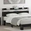 Image de vidaXL Tête de lit de rangement Chêne noir 200 cm Bois d'ingénierie