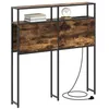 Image de vidaXL Tête de lit de Rangement Chêne fumé Bois d'ingénierie, Tête de lit Moderne avec rangements, étagères Pratiques, Style Contemporain, Meuble intérieur Chic