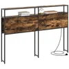 Image de vidaXL Tête de lit de Rangement Chêne fumé Bois d'ingénierie, Tête de lit Moderne avec rangements, étagères Pratiques, Style Contemporain, Meuble intérieur Chic