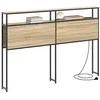 Image de vidaXL Tête de lit de Rangement Chêne Sonoma 135 cm Bois d'ingénierie, Tête de lit Moderne, avec étagères, Rangement Pratique, Design Contemporain, Gain de Place pour Votre Chambre