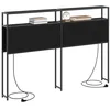 Image de vidaXL Tête de lit de Rangement Chêne Noir 140 cm Bois d'ingénierie, Tête de lit Moderne, avec étagères, Rangement Pratique, Design Contemporain, Gain de Place pour Votre Chambre