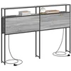 Image de vidaXL Tête de lit de Rangement Sonoma Gris 150 cm Bois d'ingénierie, Tête de lit Moderne, avec étagères, Rangement Pratique, Design Contemporain, Gain de Place pour Votre Chambre