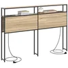 Image de vidaXL Tête de lit de Rangement Chêne Sonoma 160 cm Bois d'ingénierie, Tête de lit Moderne, avec étagères, Rangement Pratique, Design Contemporain, Gain de Place pour Votre Chambre