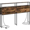 Image de vidaXL Tête de lit de Rangement Chêne fumé Bois d'ingénierie, Tête de lit Moderne avec rangements, étagères Pratiques, Style Contemporain, Meuble intérieur Chic