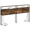 Image de vidaXL Tête de lit de Rangement Chêne fumé 180 cm Bois d'ingénierie, Tête de lit Moderne, avec étagères, Rangement Pratique, Design Contemporain, Gain de Place pour Votre Chambre