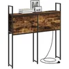Image de vidaXL Headboard de Rangement avec Station de Charge Chêne fumé 90 cm, Mobilier de Chambre Moderne, Tête de lit avec Rangement, Pieds réglables, Design Flexible, Caractéristiques de bibliothèque Gain