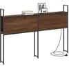 Image de vidaXL Headboard de Rangement avec Station de Charge Chêne marron, Mobilier de chambre moderne, Tête de lit avec rangement, Pieds réglables, Design flexible, Caractéristiques de bibliothèque gain de p