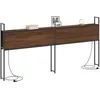 Image de vidaXL Headboard de Rangement avec Station de Charge Chêne Marron, Chambre, Tête de lit Moderne et stylée, Rangement Pratique, Solution sans désordre, Station de Charge Sympa, Meubles urbains