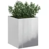 Image de vidaXL Cache-Pot de Jardin Acier galvanisé 32 x 32 x 40 cm, Vase à Fleurs en métal Moderne, Pot Robuste, déco extérieur, Accessoires Jardin, terrasse, Style Urbain