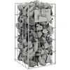 Image de vidaXL Robinet Gabion Argenté 26 x 25 x 50 cm Acier Inoxydable, Robinet rectangulaire, Moderne et Robuste, Accessoire Jardin, connecteur résistant aux intempéries, Style Minimaliste