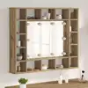 Image de vidaXL Armoire Miroir avec étagère Chêne artisanal 91 x 15 x 76,5 cm