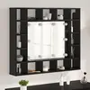 Image de vidaXL Armoire Miroir Chêne noir 91 x 15 x 76,5 cm Bois d'ingénierie