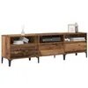 Image de vidaXL Meuble TV Bois Ancien 150 x 30 x 45 cm Bois d'ingénierie et Fer, Meuble TV Moderne, Console Pratique et Robuste, avec Rangement, tiroirs, Parfait pour Votre Salon