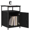 Image de vidaXL Cabinet de Chevet Chêne Noir Bois d'ingénierie, Table de Nuit Moderne, Design Compact, Rangement stylé, Meuble Pratique pour Petits espaces