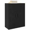 Image de vidaXL Meuble Mural Noir 69,5 x 34 x 90 cm Bois d'ingénierie, Meuble de Rangement Moderne, Mural et rectangulaire, en Bois résistant, Compact, idéal pour Les Petits espaces