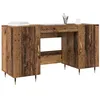 Image de vidaXL Bureau Bois Ancien 140 x 50 x 75 cm Bois d'ingénierie, Bureau Rectangulaire, Style Industriel, Espace de Travail Chic, Fonctionnel pour la Maison