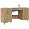 Image de vidaXL Bureau chêne Artisanal 140 x 50 x 75 cm Bois d'ingénierie, Bureau Rectangulaire Moderne, Poste de Travail Ergonomique, Grand Exécutif, Bois Ingénierie Intérieur