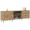 Image de vidaXL Meuble TV chêne Artisanal 150 x 30 x 50 cm Bois d'ingénierie, Meuble multimédia Moderne, Support TV rectangulaire, Rangement stylé, Compact en Bois, Design Minimaliste
