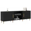 Image de vidaXL Meuble TV 150 x 30 x 50 cm Chêne Noir Bois d'ingénierie