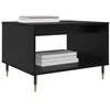 Image de vidaXL Table Basse Chêne Noir 60 x 50 x 40 cm Bois d'ingénierie, Table Basse Industrielle Moderne, Design rectangulaire, Taille compacte, Bois façonné, Cadre métal, mobilier Chic