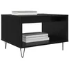 Image de vidaXL Table Basse Chêne Noir 60 x 50 x 40 cm Bois d'ingénierie, Table contemporaine, café carrée, Style Minimaliste, Surface Design, compacte et Pratique