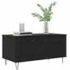 Image de vidaXL Table Basse Chêne Noir 90 x 44.5 x 45 cm Bois d'ingénierie, Table Basse Chic, Style Industriel Moderne, Parfaite pour Salons Urbains, Déco Pratique et Fonctionnelle