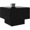 Image de vidaXL Table Basse Chêne Noir 40 x 40 x 30 cm Bois d'ingénierie, Table Basse Tendance, Design carré Rustique, Accents en Bois et Verre pour Salon, pièce Centrale Fonctionnelle