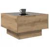 Image de vidaXL Table Basse chêne Artisanal 50 x 50 x 30 cm Bois d'ingénierie, Table Basse Tendance, Design carré Rustique, Accents en Bois et Verre pour Salon, pièce Centrale Fonctionnelle