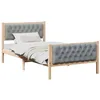 Image de vidaXL Cadre de lit Gris Clair 100 x 200 cm Pin Massif
