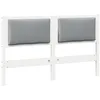 Image de vidaXL Tête de lit Autre Blanc 140 cm Bois Massif en pin, Décor de Chambre, tête de lit en Bois Minimaliste, Design en pin Massif, Meuble Moderne Pratique, Style Contemporain