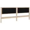 Image de vidaXL Tête de lit capitonnée Marron 200 cm Pin Massif, Headboard rectangulaire Chic, mobilier Moderne, Design rembourré en Bois de pin Massif, déco intérieure Minimaliste