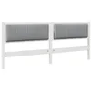 Image de vidaXL Tête de lit capitonnée avec tête de lit Blanc 200 cm Pin Massif, Headboard rectangulaire Chic, mobilier Moderne, Design rembourré en Bois de pin Massif, déco intérieure Minimaliste