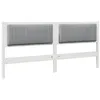 Image de vidaXL Tête de lit capitonnée avec tête de lit Blanc 180 cm Pin Massif, Headboard rectangulaire Chic, mobilier Moderne, Design rembourré en Bois de pin Massif, déco intérieure Minimaliste