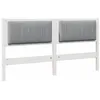 Image de vidaXL Tête de lit capitonnée avec tête de lit Blanc 150 cm Pin Massif, Headboard rectangulaire Chic, mobilier Moderne, Design rembourré en Bois de pin Massif, déco intérieure Minimaliste