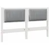 Image de vidaXL Tête de lit capitonnée avec tête de lit Blanc 140 cm Pin Massif, Headboard rectangulaire Chic, mobilier Moderne, Design rembourré en Bois de pin Massif, déco intérieure Minimaliste