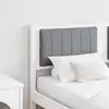 Image de vidaXL Tête de lit capitonnée avec tête de lit Blanc 140 cm Pin massif