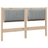 Image de vidaXL Tête de lit capitonnée Marron 135 cm Pin Massif, Headboard rectangulaire Chic, mobilier Moderne, Design rembourré en Bois de pin Massif, déco intérieure Minimaliste