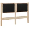 Image de vidaXL Tête de lit capitonnée Marron 120 cm Pin Massif, Headboard rectangulaire Chic, mobilier Moderne, Design rembourré en Bois de pin Massif, déco intérieure Minimaliste