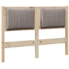 Image de vidaXL Tête de lit capitonnée Marron 120 cm Pin Massif, Headboard rectangulaire Chic, mobilier Moderne, Design rembourré en Bois de pin Massif, déco intérieure Minimaliste