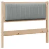 Image de vidaXL Tête de lit capitonnée Gris Clair 100 cm Pin Massif, Essentiels de Chambre, tête de lit rectangulaire Moderne, Design sculptural, Accessoire Minimaliste